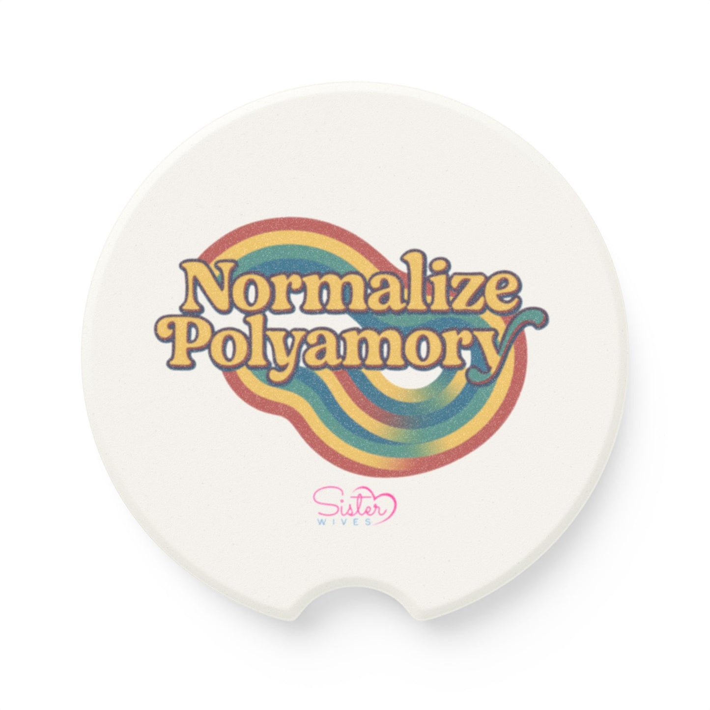 Soapstone Car Coaster Yellow Normalize Polyamory
