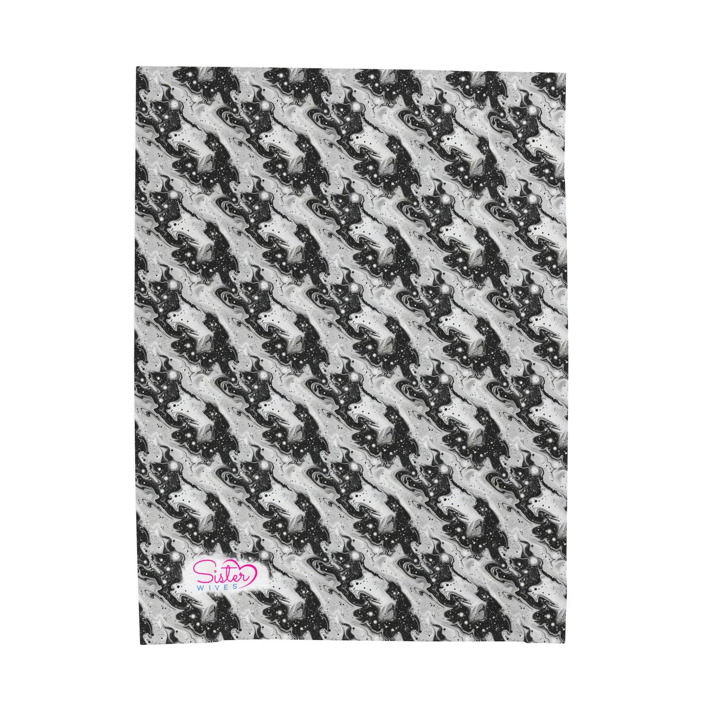 Sister Wives Black & White Cozy Velveteen Plush Blanket for Comfort & Warmth, Great for Home Decor, Gifts, Living Room, Couch, Bedroom