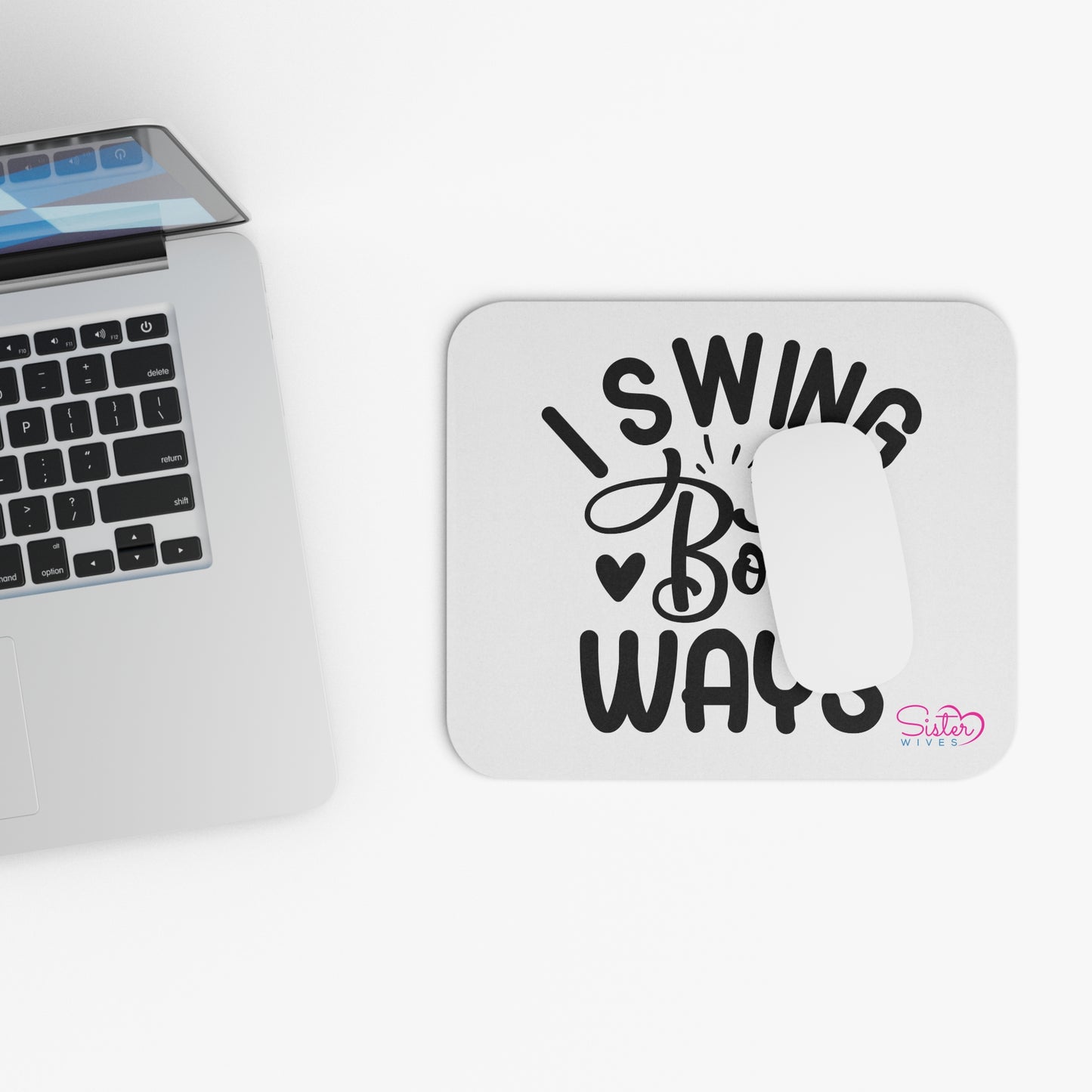 Funny Mouse Pad – “I Swing Both Ways” Desk Mat | Cute Office Humor Gift