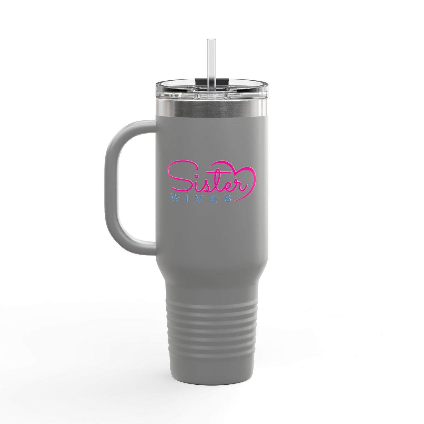 Pink Bow 40oz Insulated Travel Mug – Coquette Aesthetic Stainless Steel Tumbler with Straw | Cute Feminine BPA-Free Cup