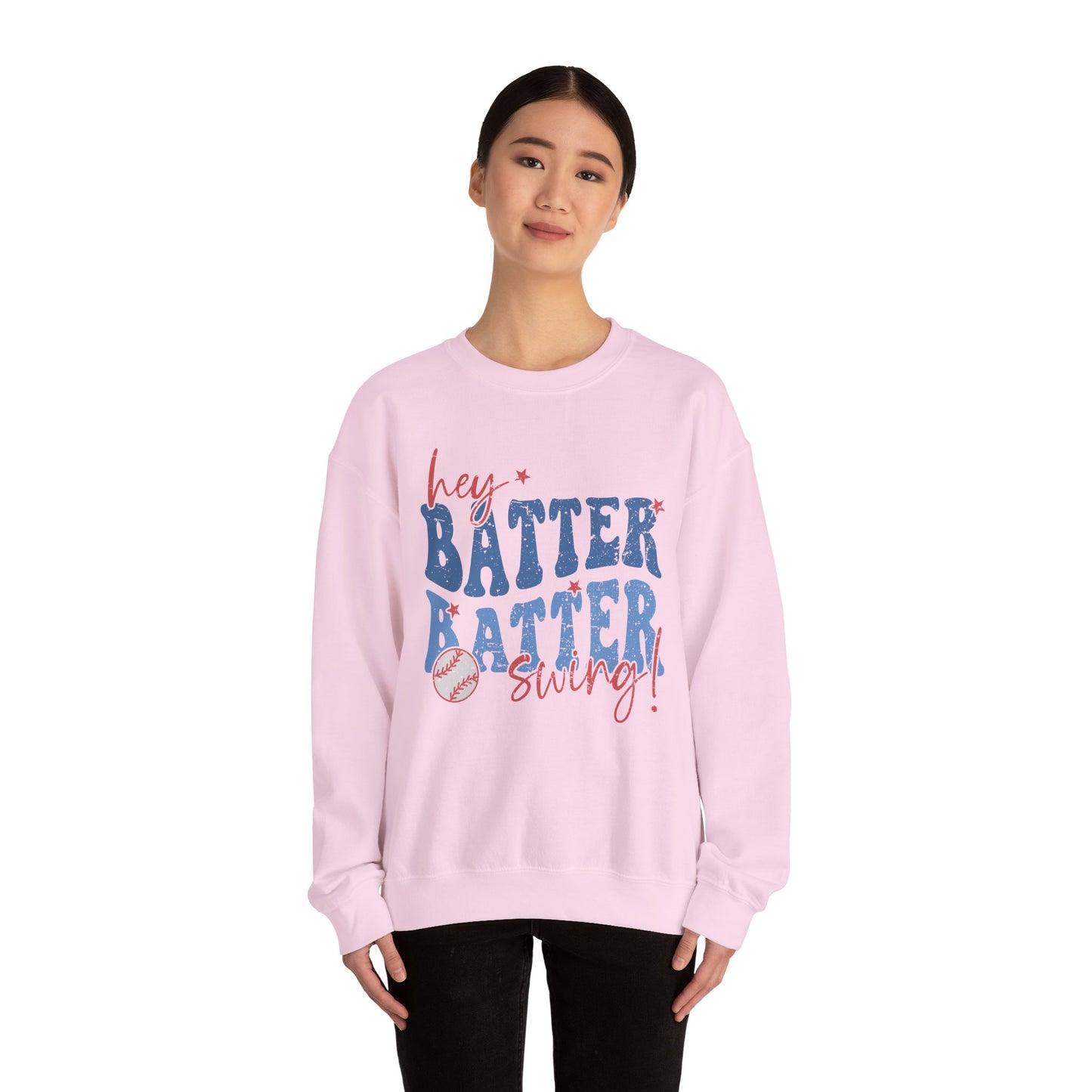 Hey Batter Batter Swing Sweatshirt | Playful Swinger Humor Pullover | ENM & Polyamory Lifestyle Apparel