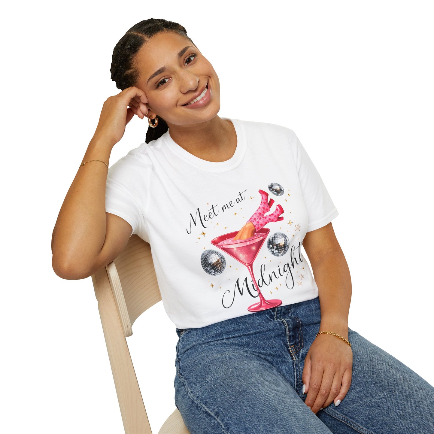 Meet Me at Midnight Shirt – Cocktail Party Graphic Tee, Flirty Night Out Shirt, Poly-Friendly ENM Unisex Gildan 64000