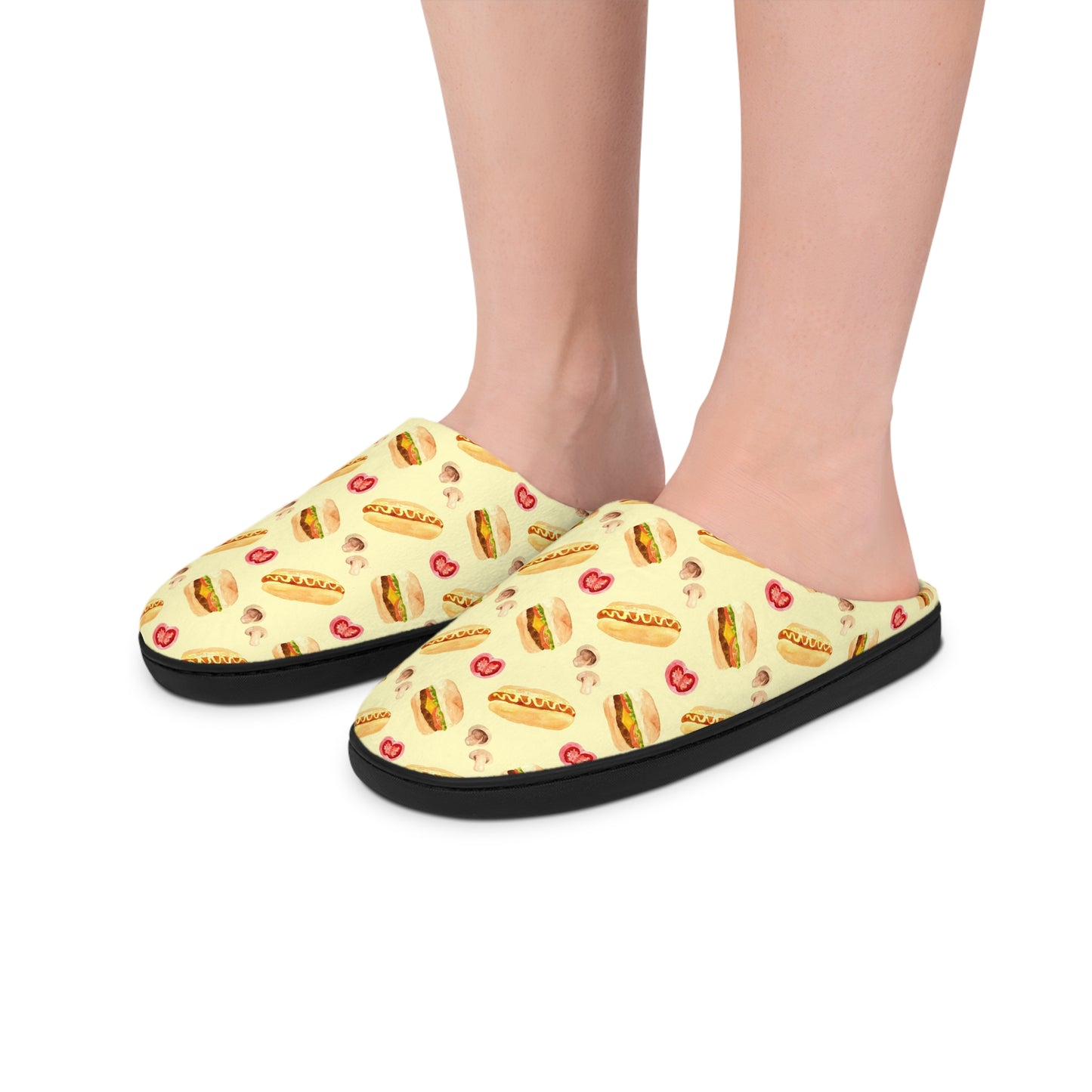 Men’s BBQ Slippers – Grill & Cookout Indoor House Shoes | Funny Food Print Slippers | Cozy Non-Slip Men’s Slippers