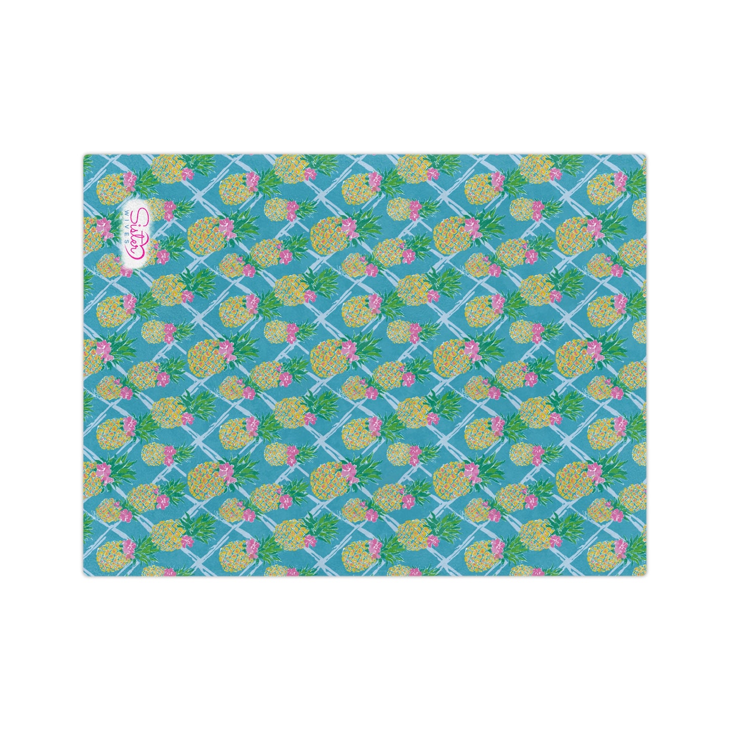 Sisterwives Preppy Blue Pineapple Velveteen Blanket, Cozy Throw for Beach Lovers, Bright Home Decor, Perfect Gift for Summer Celebrations, Pineapple [...]