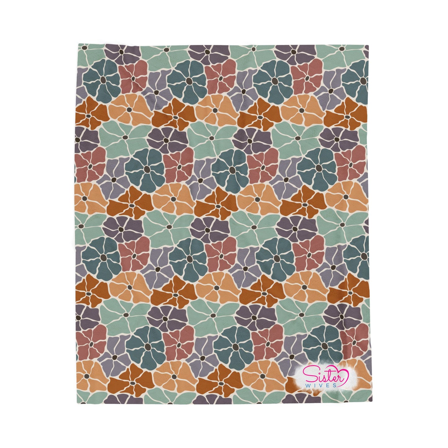 Boho Floral Throw Blanket – Cozy Botanical Home Decor | Polyamory & ENM Friendly