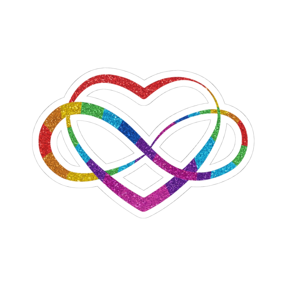 Kiss-Cut Vinyl Sticker | Infinity Heart Symbol | Fun Gift for Wives, Sisters & Chosen Family | Laptop & Journal Decor