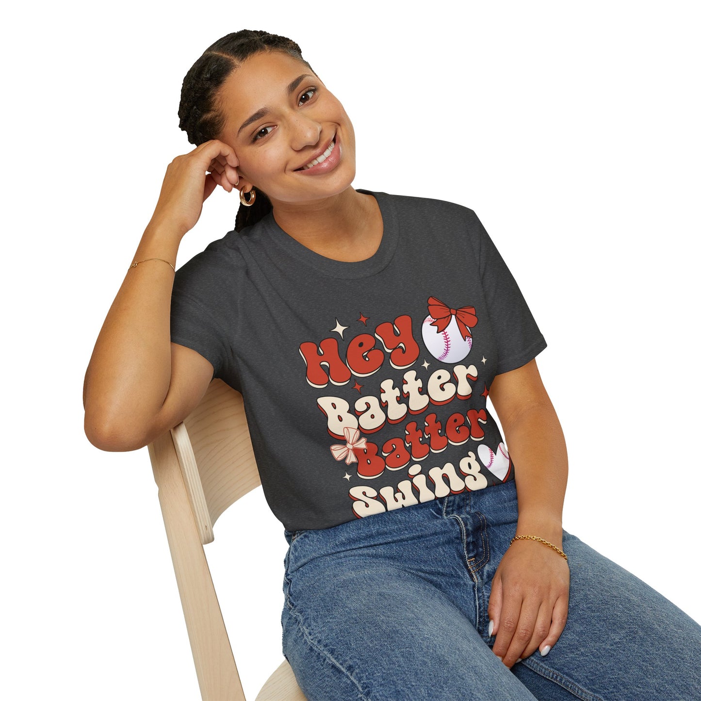 Hey Batter Batter Swing T-Shirt | Playful Swinger Humor Tee | ENM & Polyamory Lifestyle Apparel