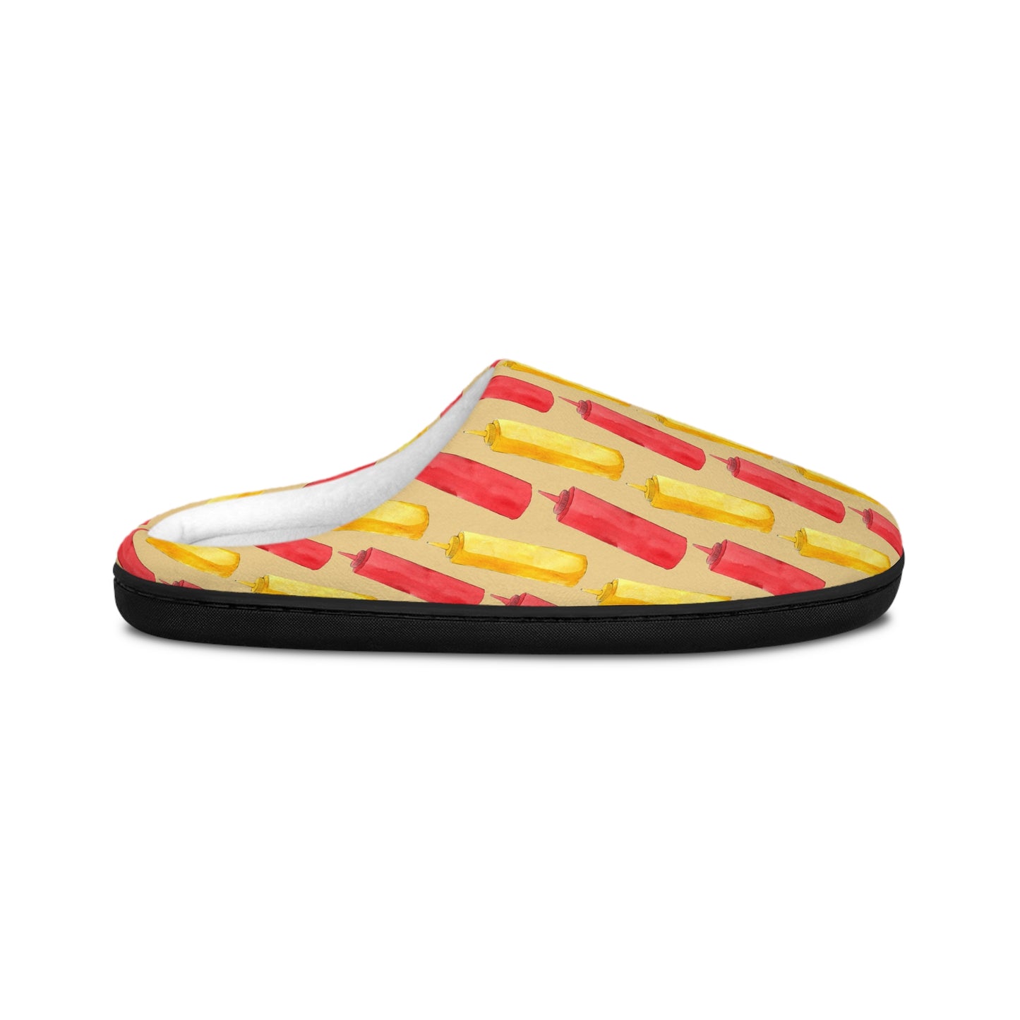 Men’s BBQ Slippers – Grill & Cookout Indoor House Shoes | Funny Food Print Slippers | Cozy Non-Slip Men’s Slippers