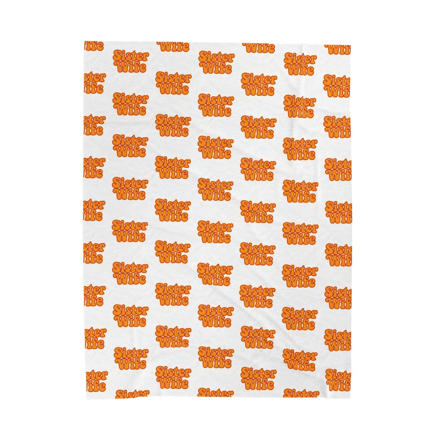 Sister Wife Orange Velveteen Plush Blanket Soft Throw