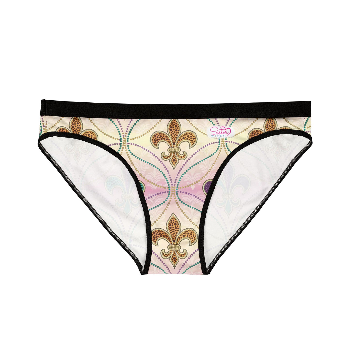 Mardi Gras Print Ladies Panties | Matching Couple & Throuple Polyamory Underwear